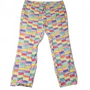 Marvel Amazon Essentials Womens S Pajama Pants PJs White Multicolor Drawstring